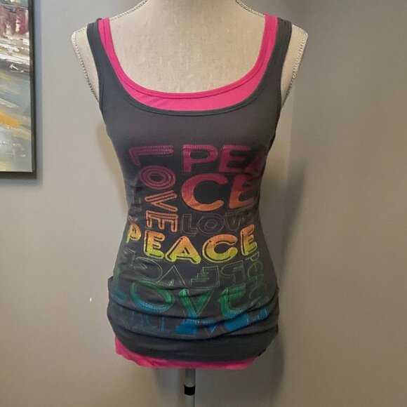 Fun Layered Cotton Blend Tank Top Set - Picture 1 of 5